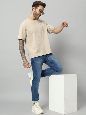 Men Lightly Washed Regular Fit Jeans