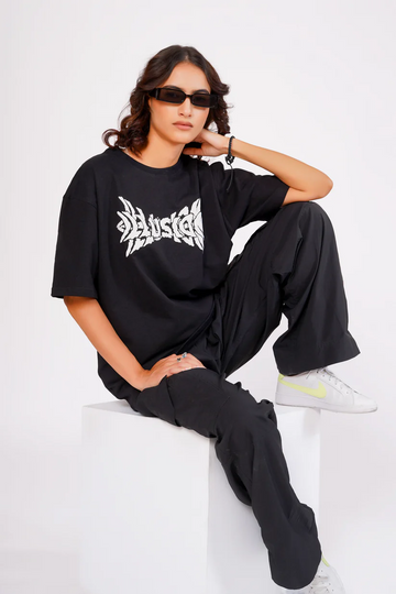 Illusion Puff Print Oversized T-shirt
