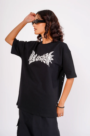 Illusion Puff Print Oversized T-shirt