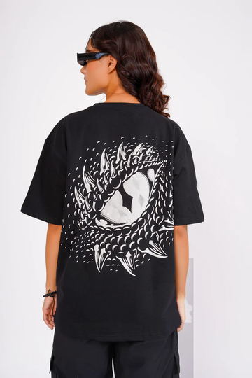 Illusion Puff Print Oversized T-shirt