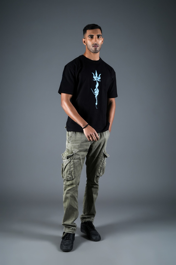 Lord Shiva Puff Print Oversized T-shirt