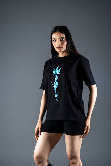 Lord Shiva Puff Print Oversized T-shirt