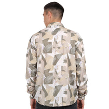 Men's Mini Waffle Yellow Digital Print Shirt