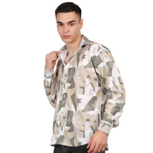 Men's Mini Waffle Yellow Digital Print Shirt