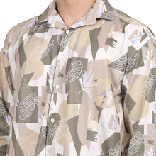 Men's Mini Waffle Yellow Digital Print Shirt