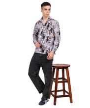 Men's Mini Waffle Digital Print Shirt (ART- 5110)