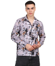 Men's Mini Waffle Digital Print Shirt (ART- 5110)