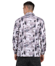 Men's Mini Waffle Digital Print Shirt (ART- 5210)