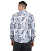 Men's Mini Waffle Digital Print Shirt (ART-5120)