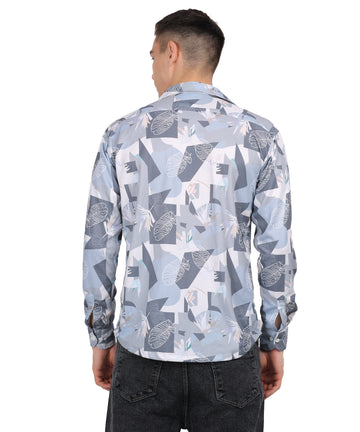 Men's Mini Waffle Digital Print Shirt (ART-5120)