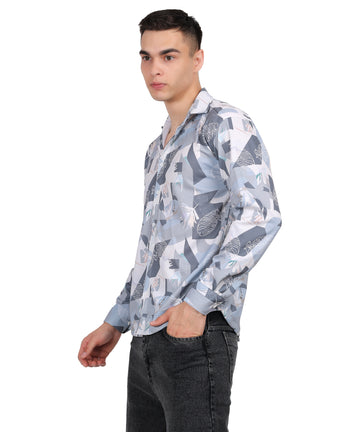 Men's Mini Waffle Digital Print Shirt (ART-5120)