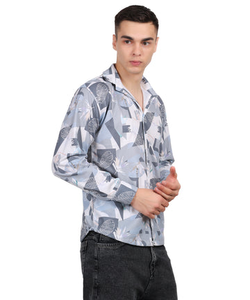 Men's Mini Waffle Digital Print Shirt (ART-5120)