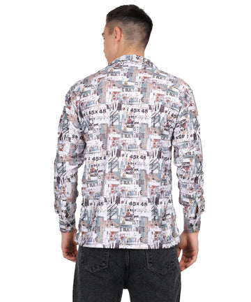 Men's Digital Print Cod Line Fader Shirt (ART- 5520)