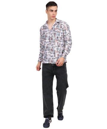 Men's Digital Print Cod Line Fader Shirt (ART- 5520)