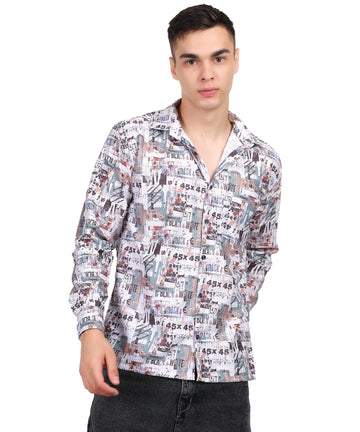 Men's Digital Print Cod Line Fader Shirt (ART- 5520)