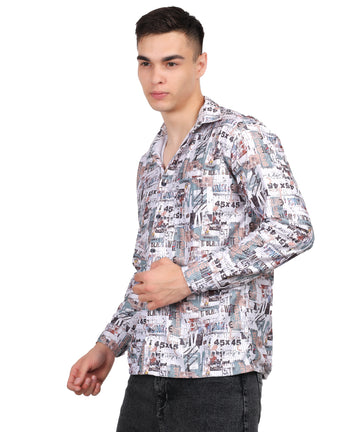 Men's Digital Print Cod Line Fader Shirt (ART- 5520)