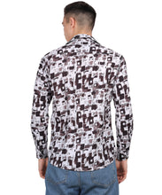 Men’s Crushing Black White Digital Print Shirt