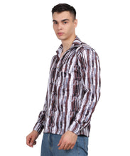 Men's Mini Waffle Brown Digital Print Shirt