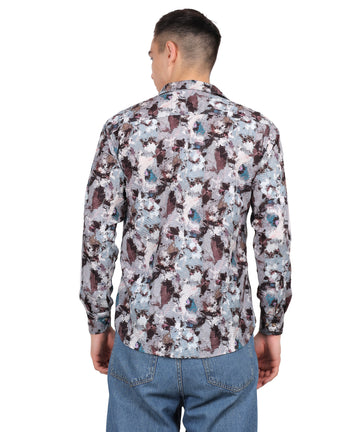 Men’s Crushing Blue Digital Print Shirt