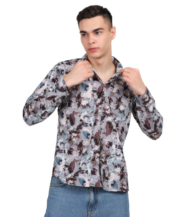 Men’s Crushing Blue Digital Print Shirt