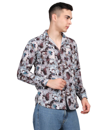 Men’s Crushing Blue Digital Print Shirt
