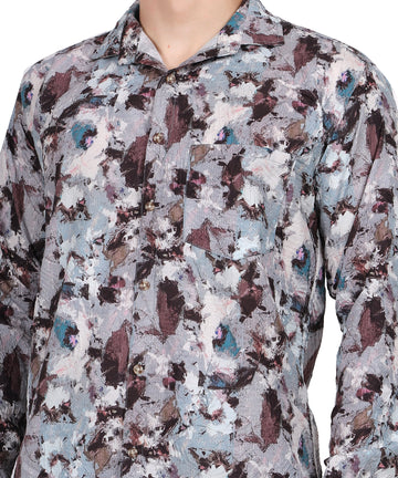 Men’s Crushing Blue Digital Print Shirt
