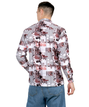Men's Digital Print Cod Line Fader Shirt (ART- 5540)