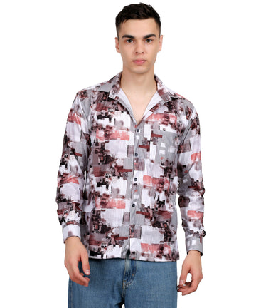 Men's Digital Print Cod Line Fader Shirt (ART- 5540)