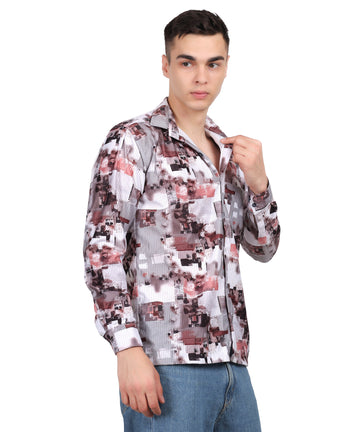 Men's Digital Print Cod Line Fader Shirt (ART- 5540)