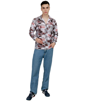 Men's Digital Print Cod Line Fader Shirt (ART- 5540)