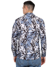 Men’s Crushing Blue Digital Print Shirt