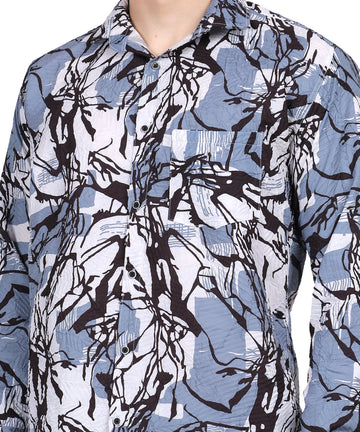 Men’s Crushing Blue Digital Print Shirt
