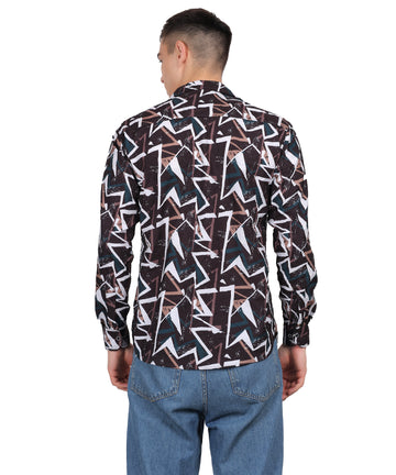 Men’s Crushing Black Digital Print Shirt