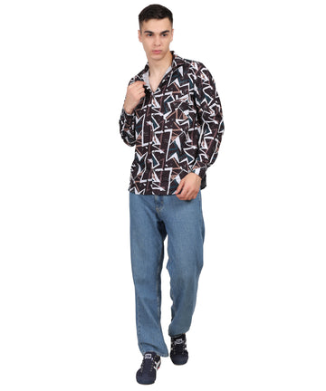 Men’s Crushing Black Digital Print Shirt