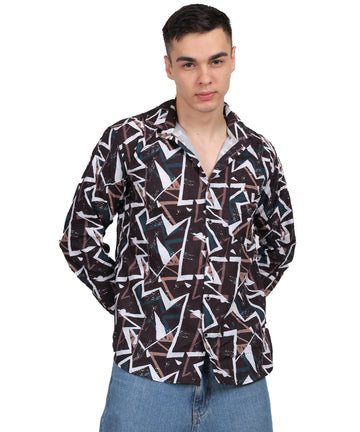 Men’s Crushing Black Digital Print Shirt