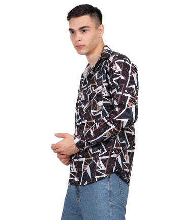 Men’s Crushing Black Digital Print Shirt