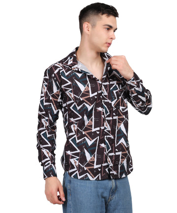 Men’s Crushing Black Digital Print Shirt