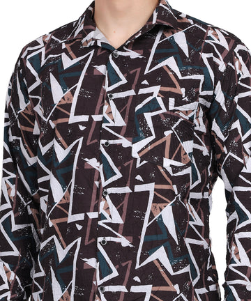 Men’s Crushing Black Digital Print Shirt