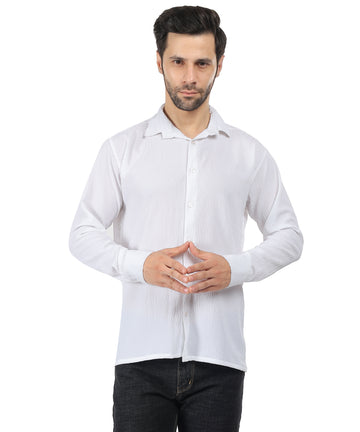 Wesgopan Men’s White Texture Shirt