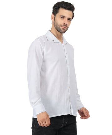 Wesgopan Men’s White Texture Shirt