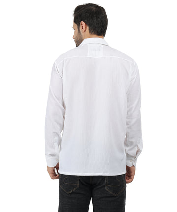 Wesgopan Men’s White Texture Shirt