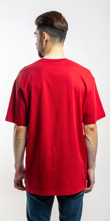 Oversized Plain Red T-Shirt