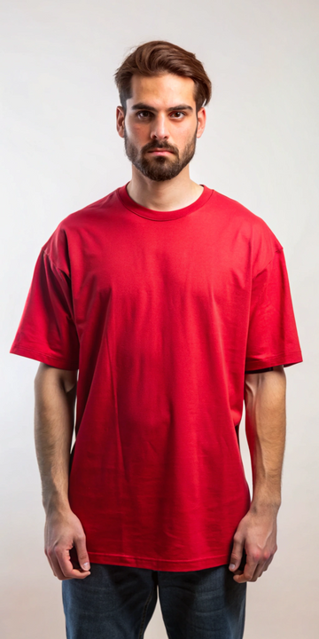 Oversized Plain Red T-Shirt
