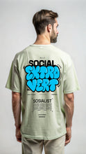 SOCIAL EXTRA VERT Digital Print Oversized T-Shirt