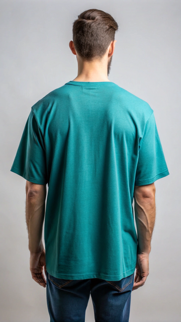 Oversized Plain Teal T-Shirt