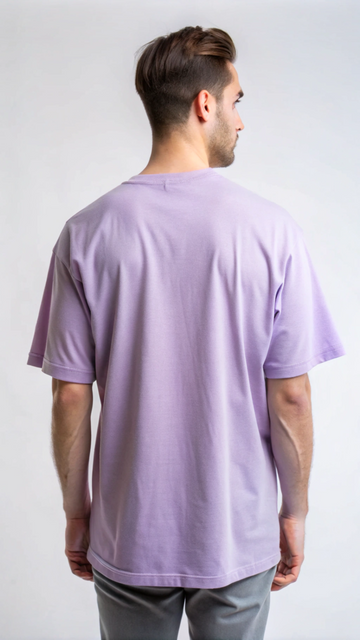 Oversized Plain Lavender T-Shirt