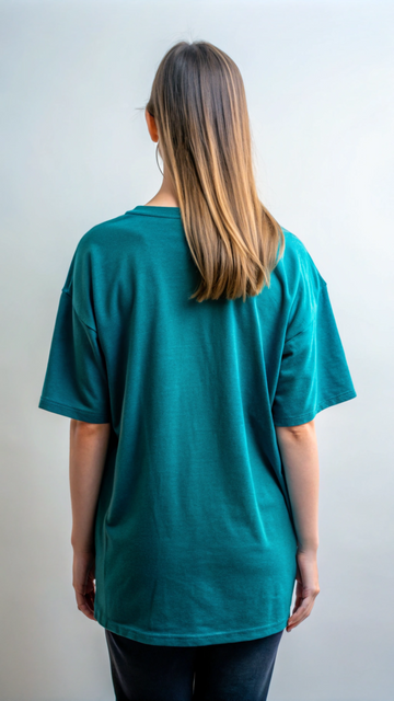 Plain Oversized Teal T-Shirt