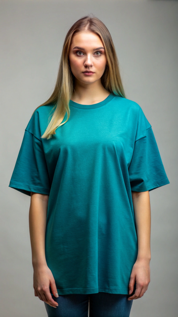 Plain Oversized Teal T-Shirt