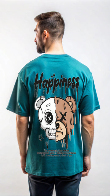 Happiness Digital Print Oversized T-shirt