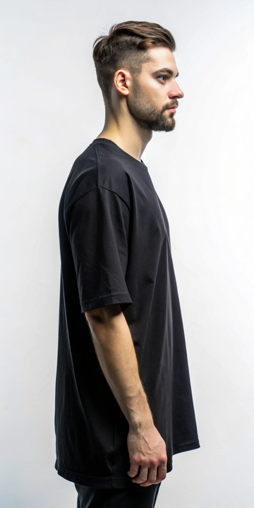 Oversized Plain Black T-Shirt